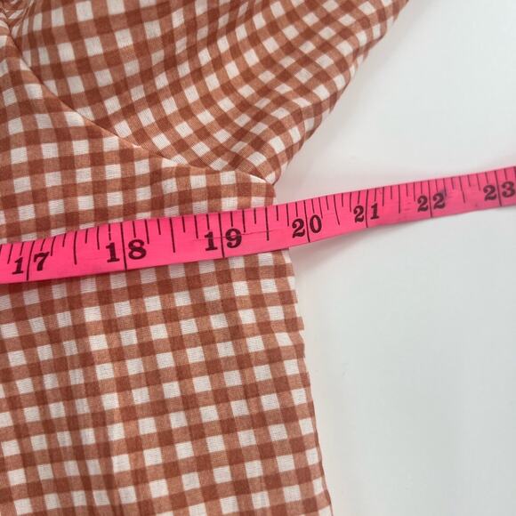 Hunter Bell MIa Terracotta gingham top sz L - Picture 7 of 9